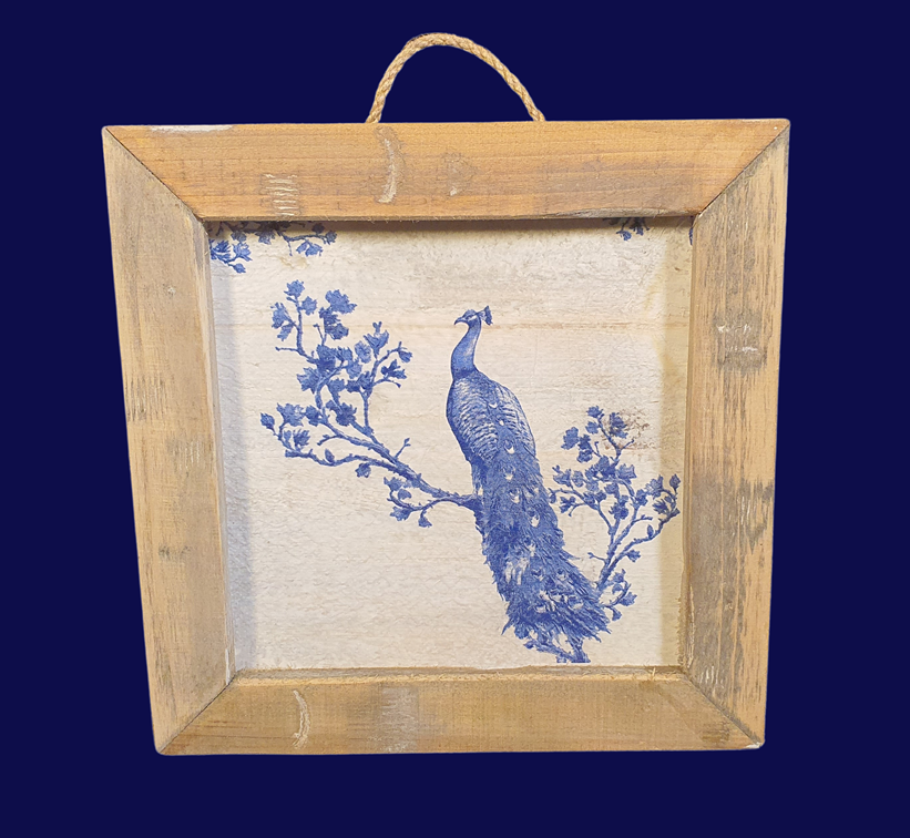 wooden tile old dutch D blue peacock-6