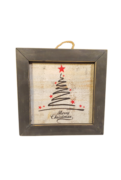 wandtegel  MC black red tree