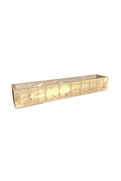 Wooden pot extra long brown