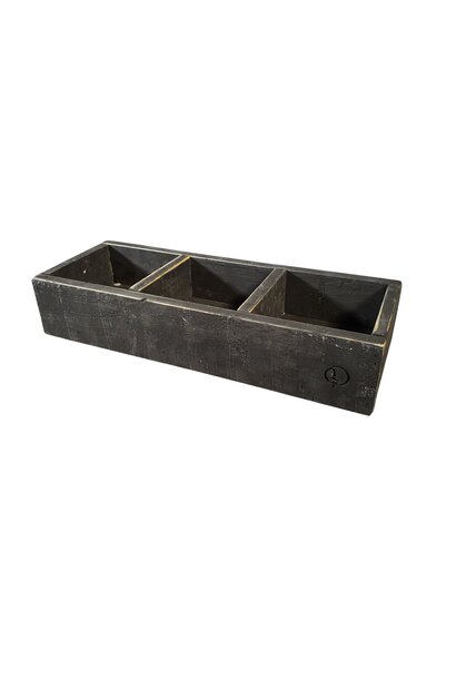 bakje met 3 vakken zwart ( zonder glas )