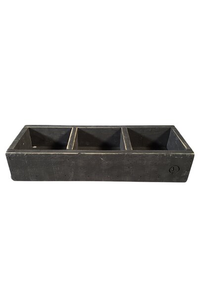 glass in holder 3 cube glass black