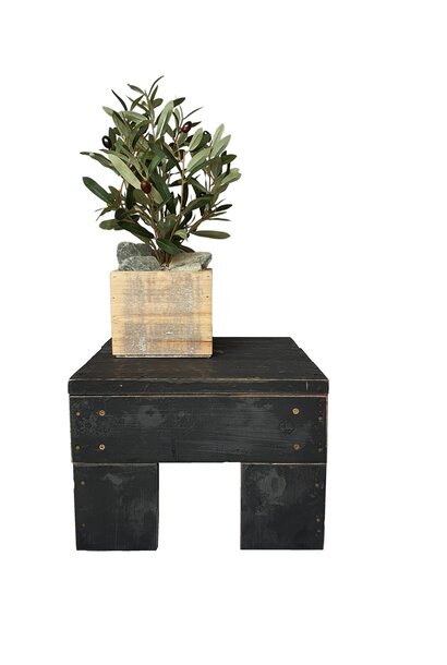 Auftisch viereckig 33x33 schwarz