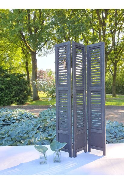 shutter louvre 118 cm zwart