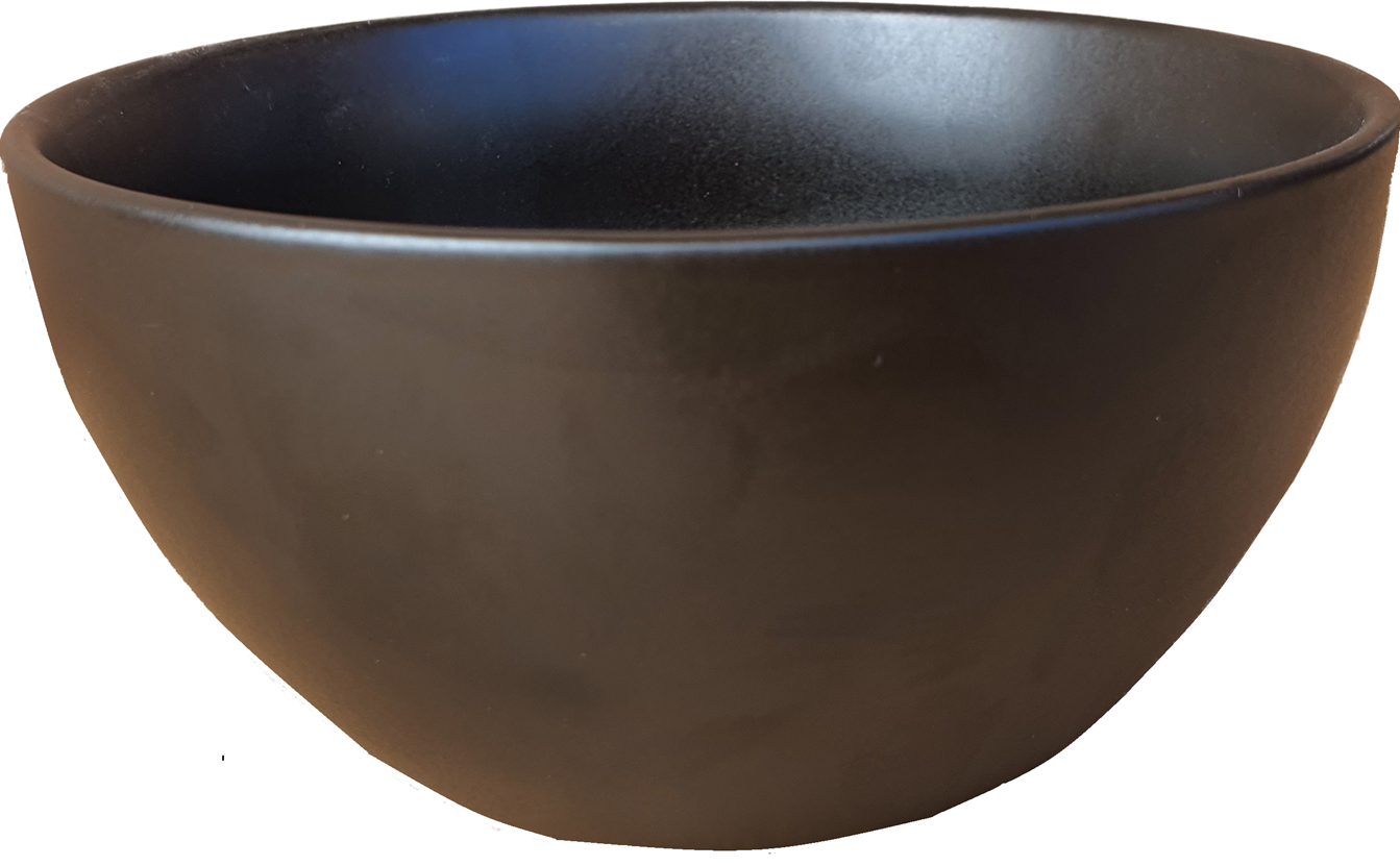 pot ceramic bowl black 14 cm-2