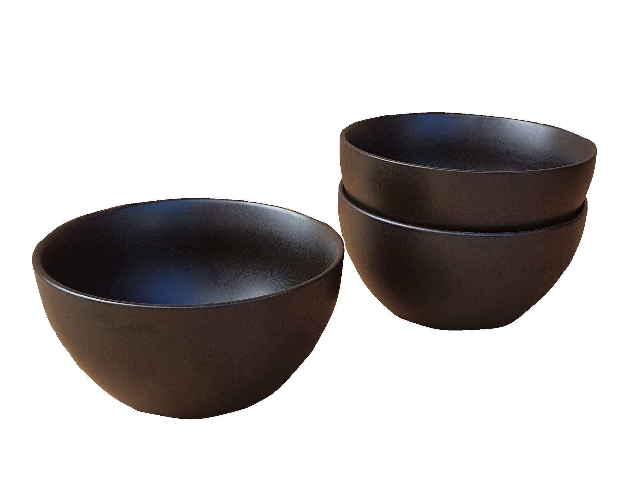pot ceramic bowl black 14 cm-1