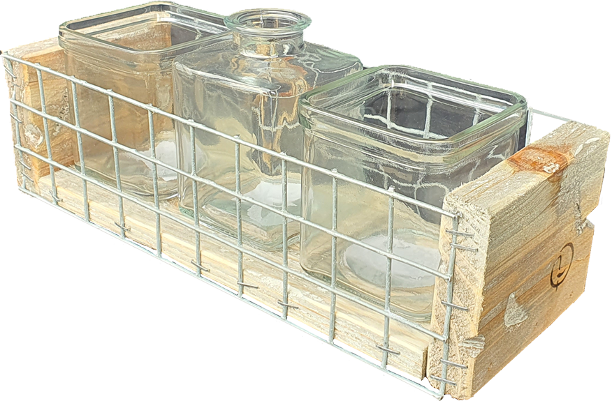 tray old dutch	glass bask SQ3-1