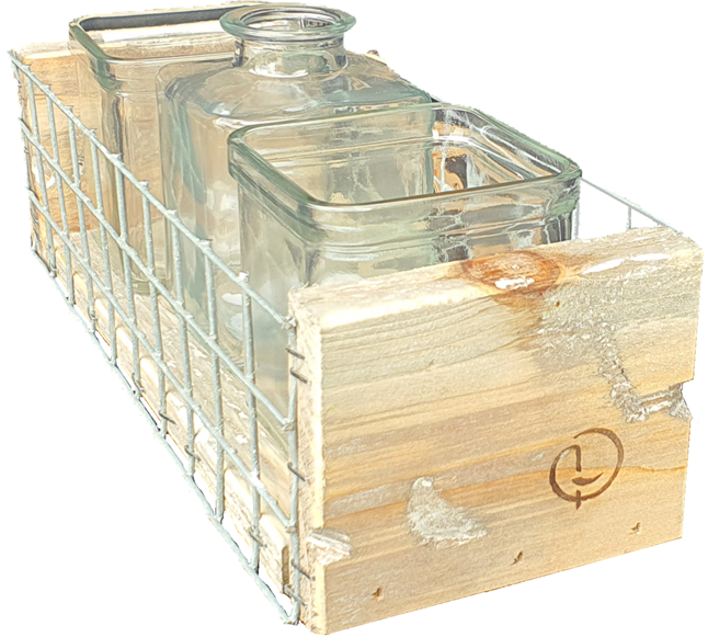 tray old dutch	glass bask SQ3-7