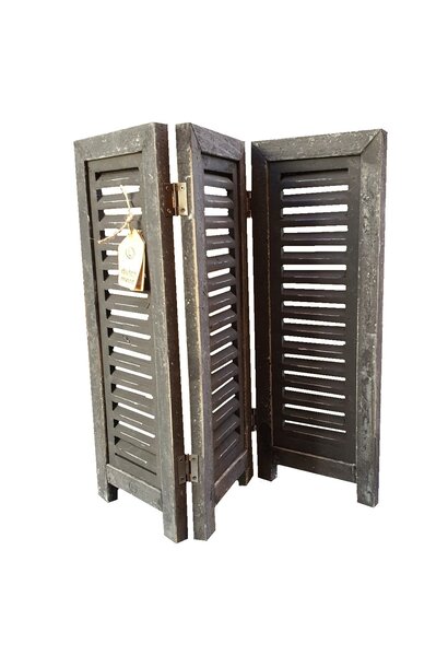 window shutter louvre black 52 cm