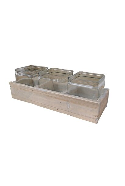 glas in houder 3 accubakjes