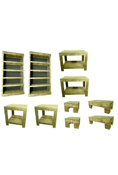furniture set industrial 10  pcs