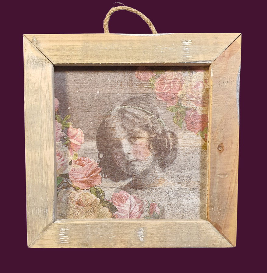 wooden tile old dutch angel blond in-4
