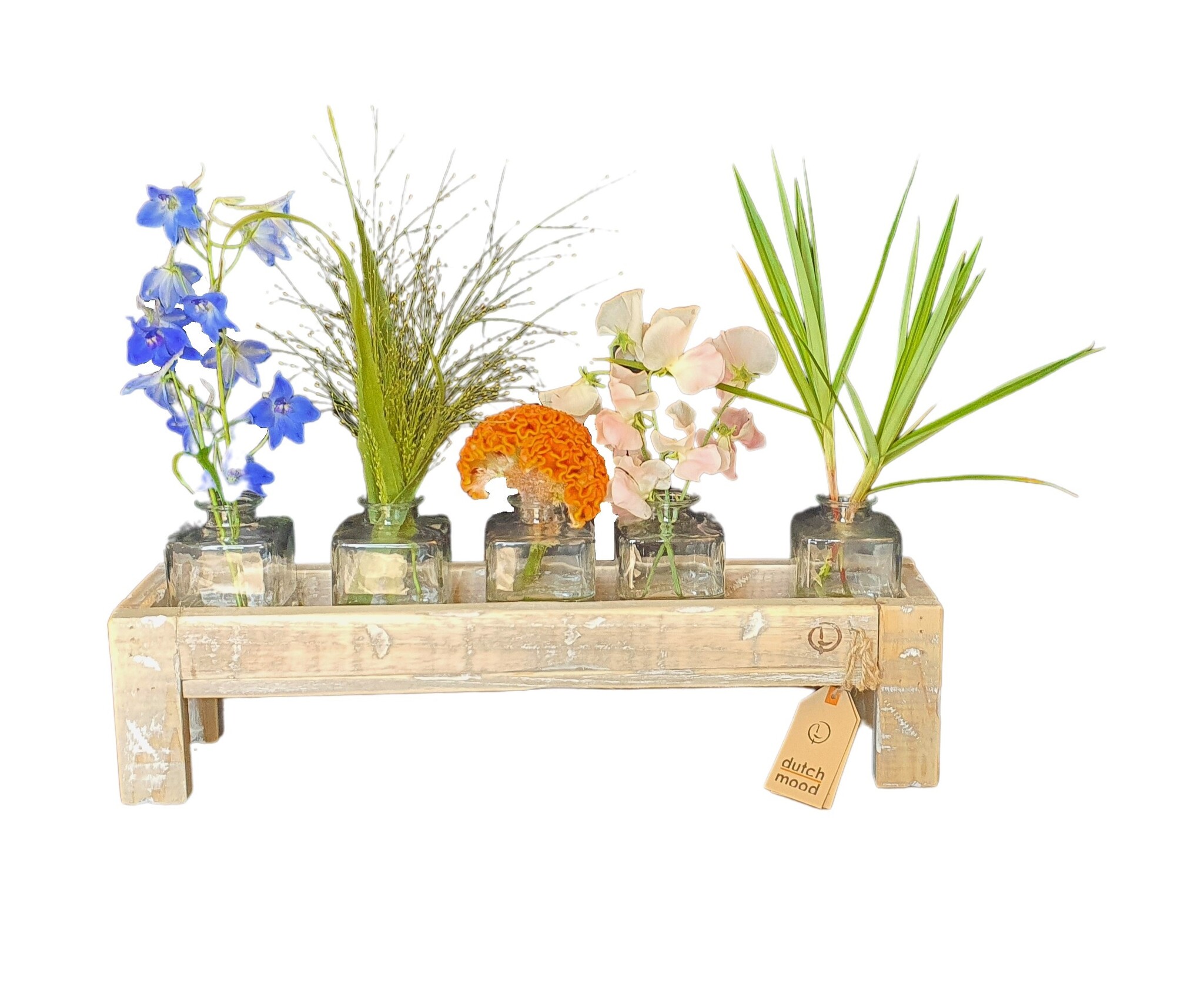 Tablett auf Beinen für Blumenvasen