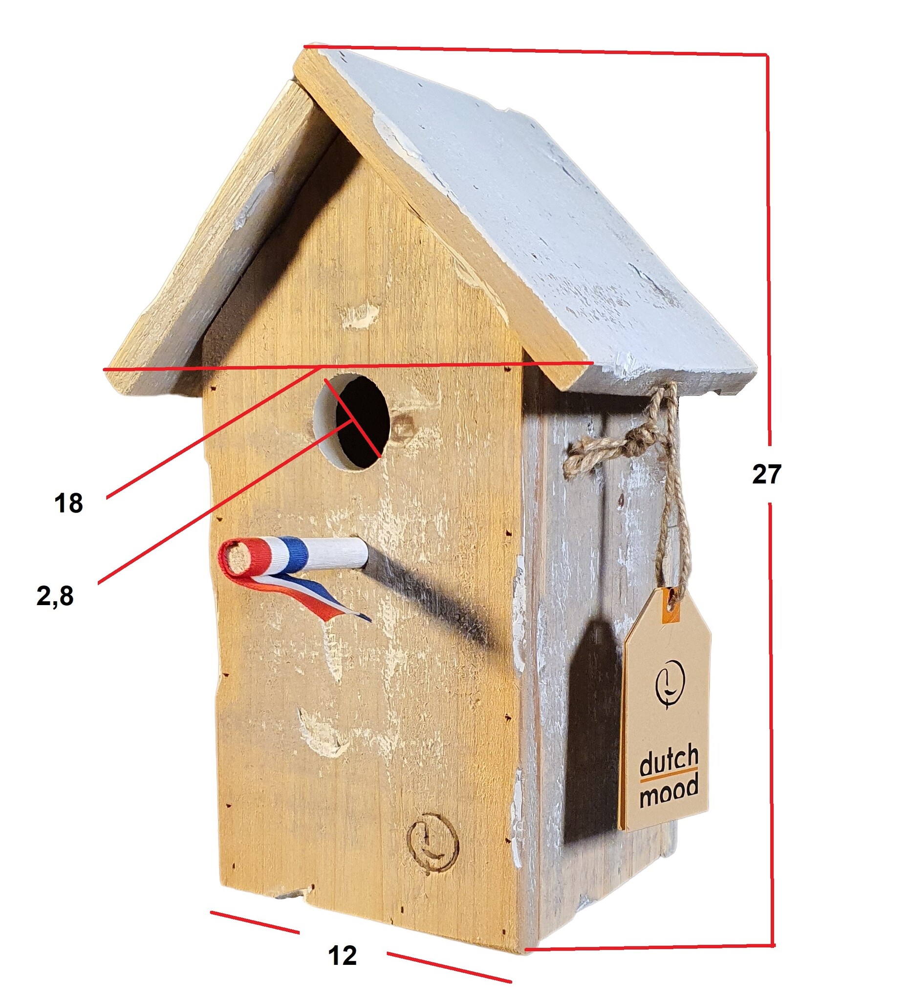 birdhouse old dutch stB pointed roof-3