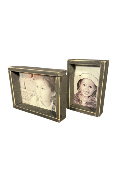 fotolijstje set oud zwart