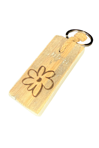 sleutelhanger plat BLOEM VRIJ