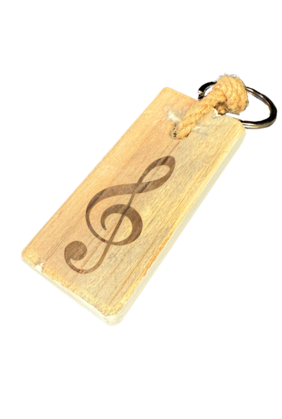 sleutelhanger plat MUZIEKSLEUTEL