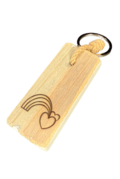 keyhanger old dutch flat RAINBOW HEARTS
