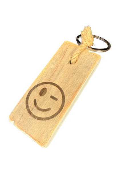 sleutelhanger plat SMILEY KNIPOOG