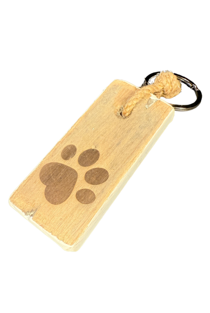 keyhanger old dutch flat DOG PAW PRINT