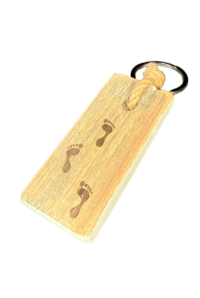 sleutelhanger plat VOETSTAPPEN