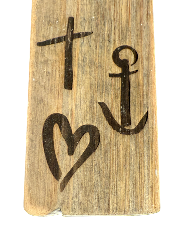 keyhanger old dutch flat FAITH HOPE LOVE-10