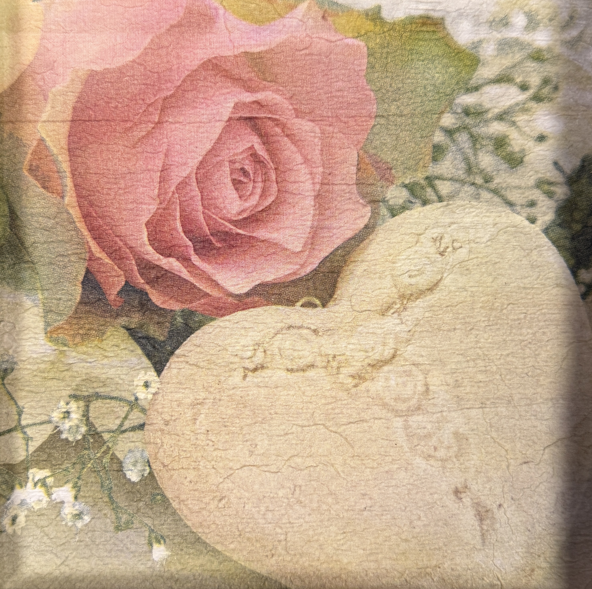wooden tile old dutch rose and heart-3