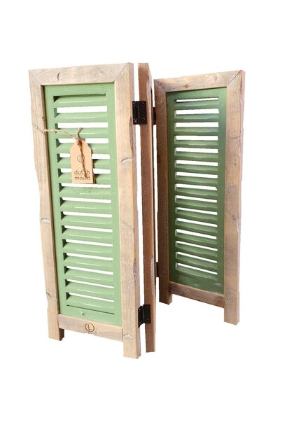 fensterladen 52 cm  altes braun mit grün