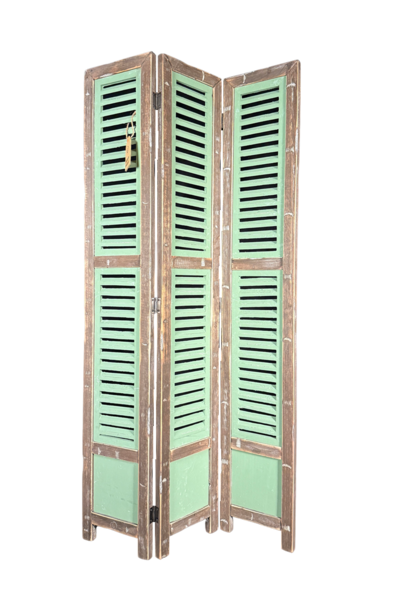fensterladen 118 cm  altes braun mit grün