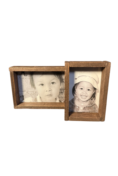 Photo frame set dark brown