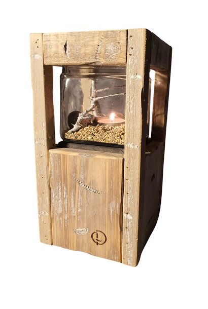 lantern with glass
