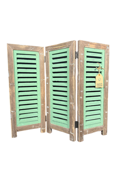 fensterladen 52 cm  altes braun mit grün