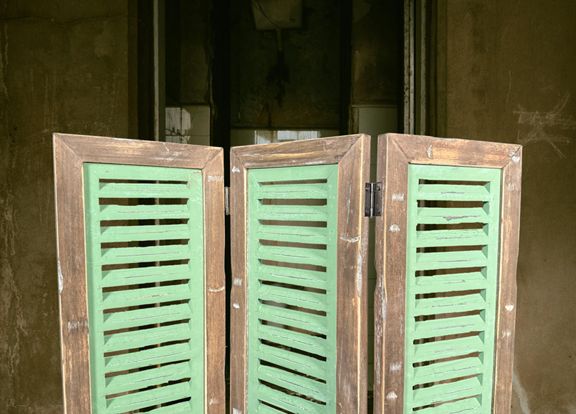home deco brussels brown shutter 70 green-3