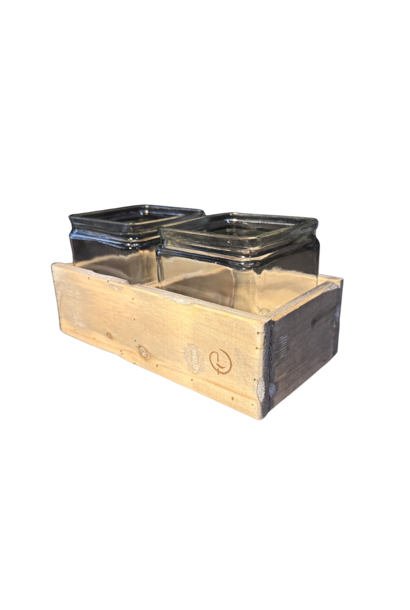 glas in houder 2 accubakjes