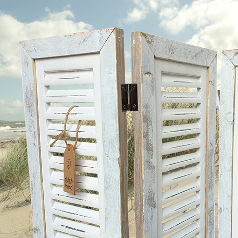 Dutch Mood  houten woonaccessoires. raamshutter wit.  louvre luikjes