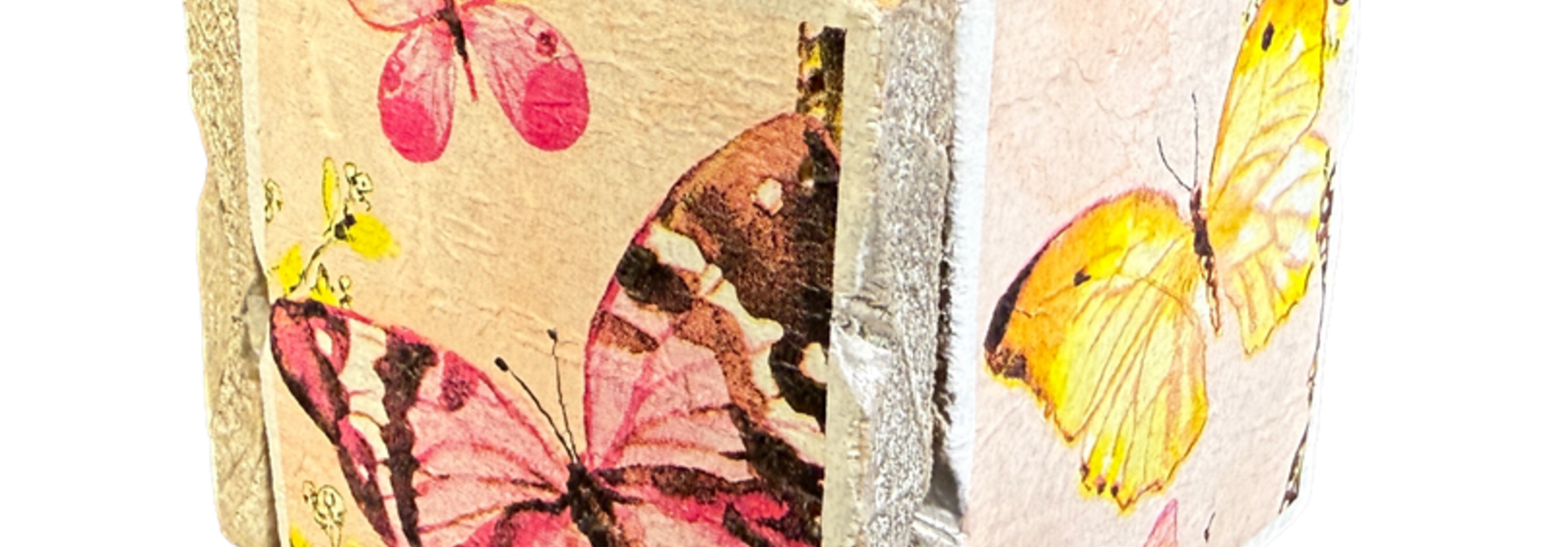 pot old dutch tiles 9 butterfly pink