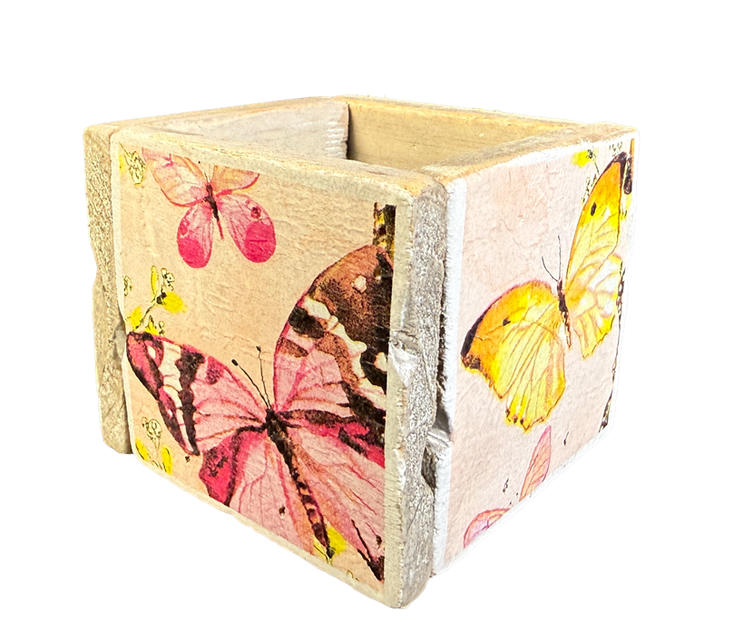 pot old dutch tiles 9 butterfly pink-1