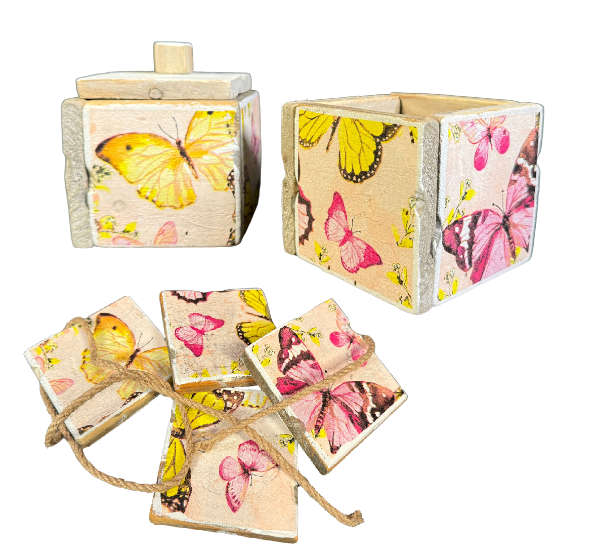 pot old dutch tiles 9 butterfly pink-10