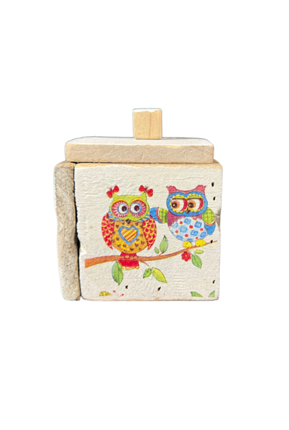 Geschenkbox 'bunte Eulen'