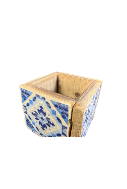 pot tegel 'indiaas blauw'