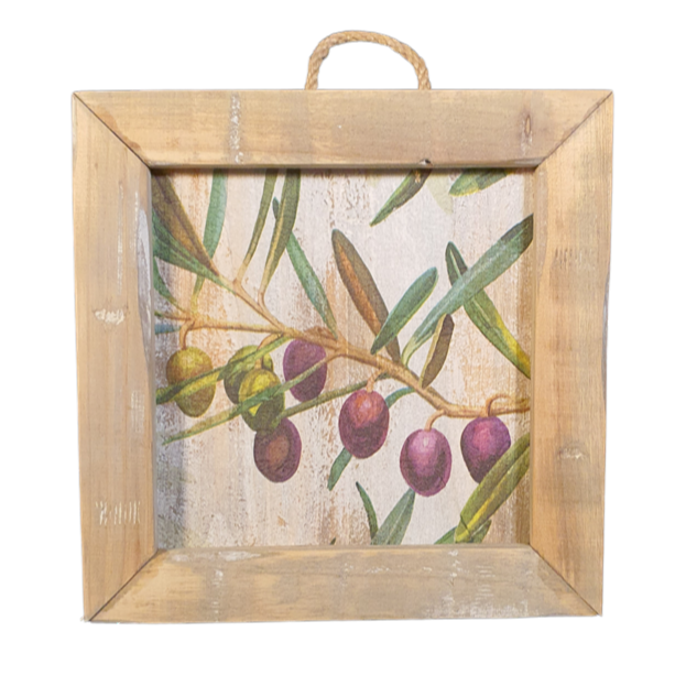 mini schilderijtje houten lijst vintage look. past in verzenddoos Dutch Mood