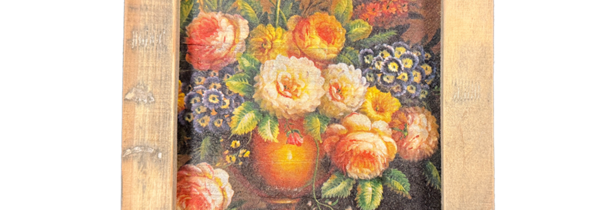 wooden tile old dutch bossch flower