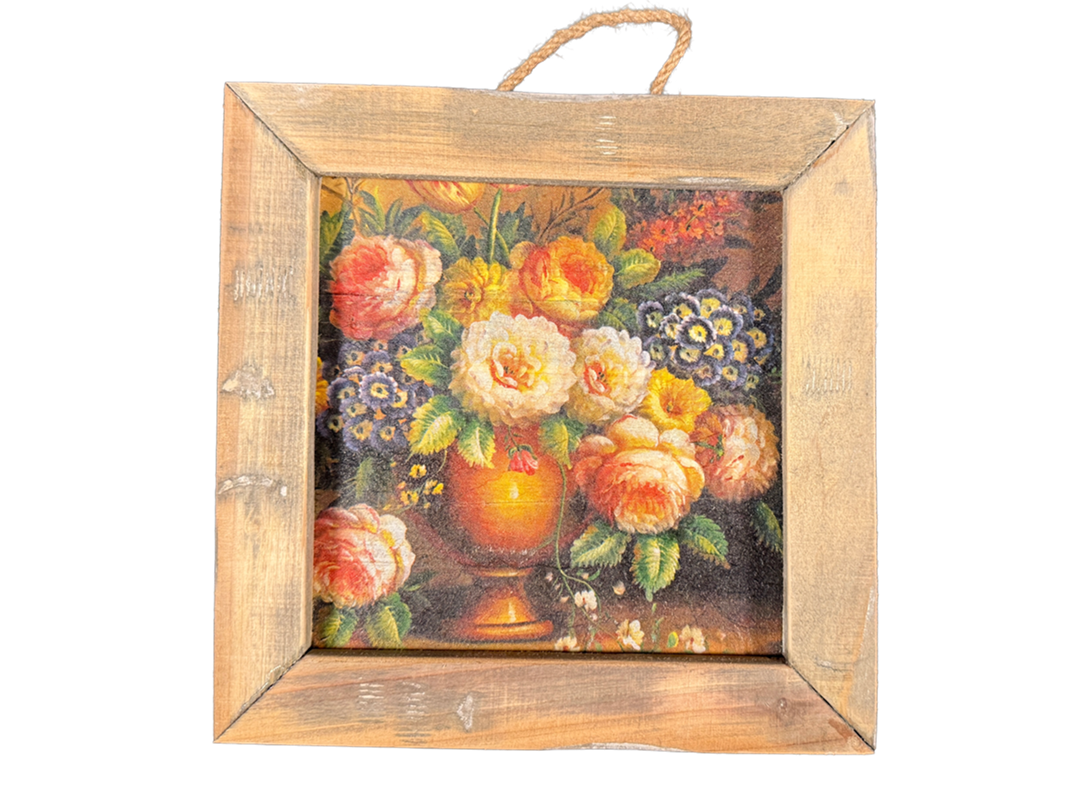 wooden tile old dutch bossch flower-1