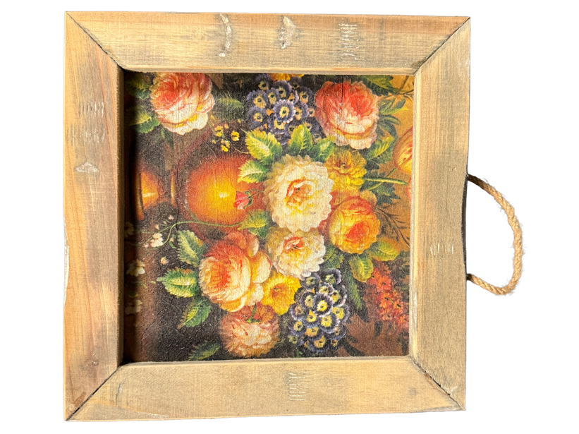 wooden tile old dutch bossch flower-5