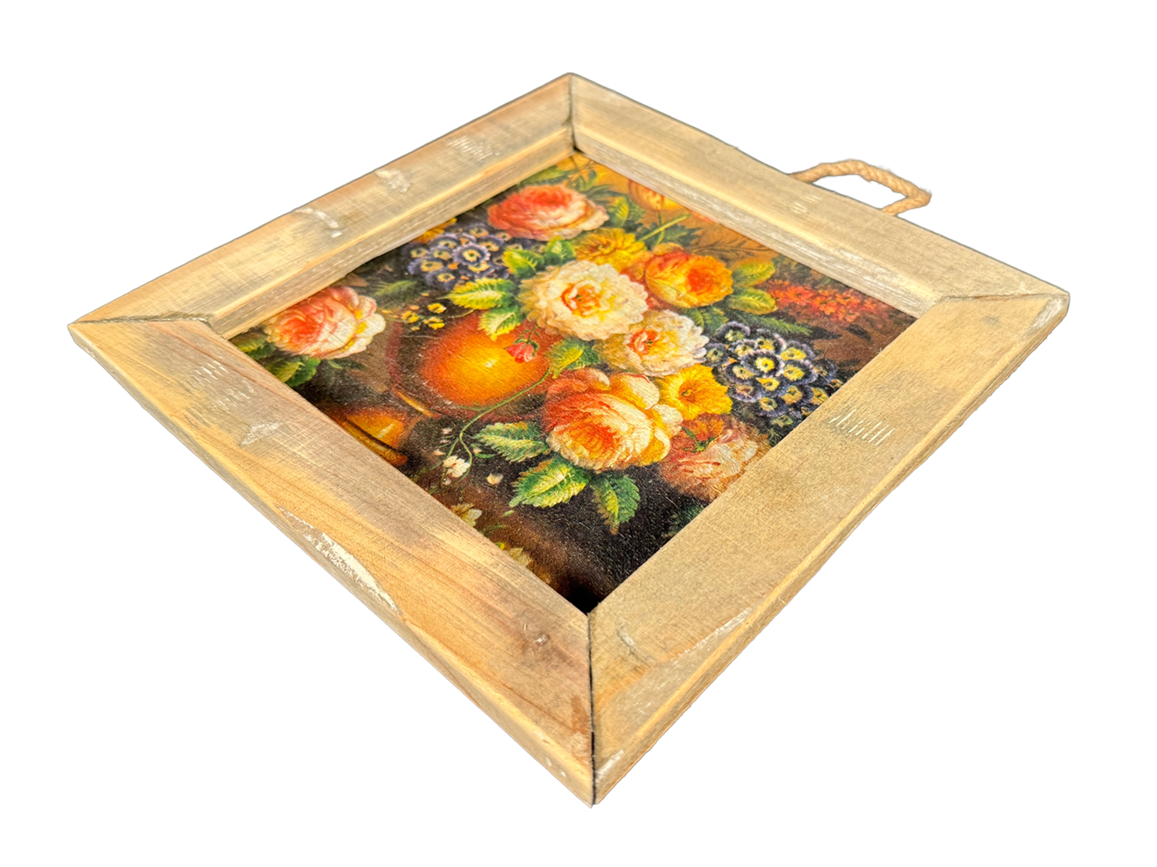 wooden tile old dutch bossch flower-6