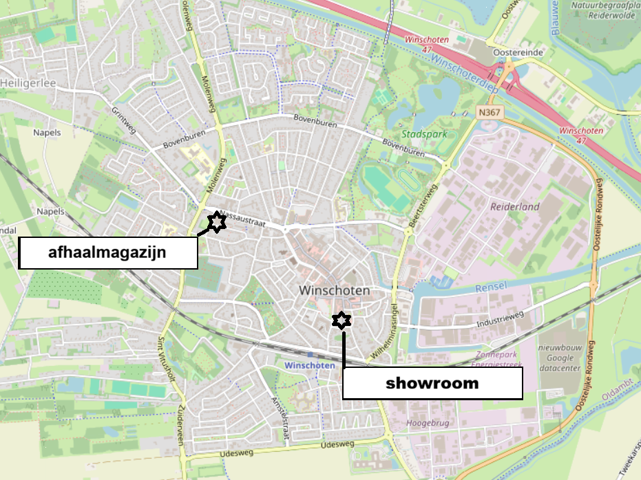 Dutch Mood showroom and office location in Winschoten