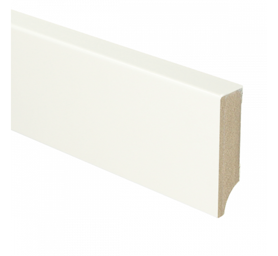 MDF Moderne plint 70x18 voorgelakt RAL 9016