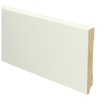 Sfeer Plinten MDF Tijdloze plint 120x15 wit voorgelakt RAL 9010