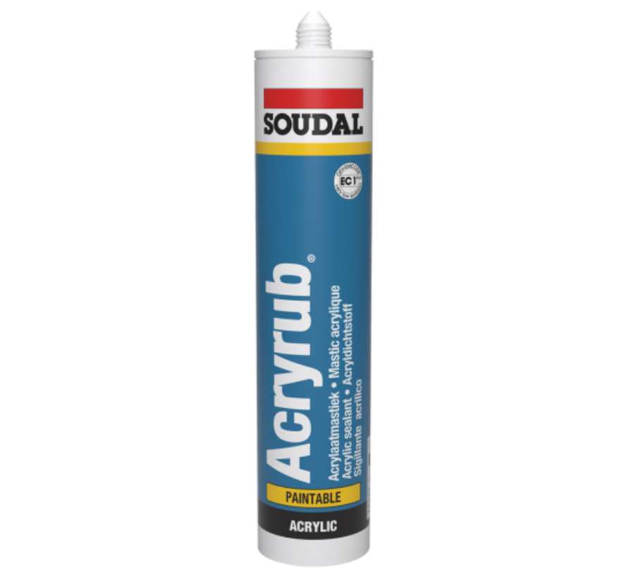 Soudal Acryrub acrylkit zwart 310 ml