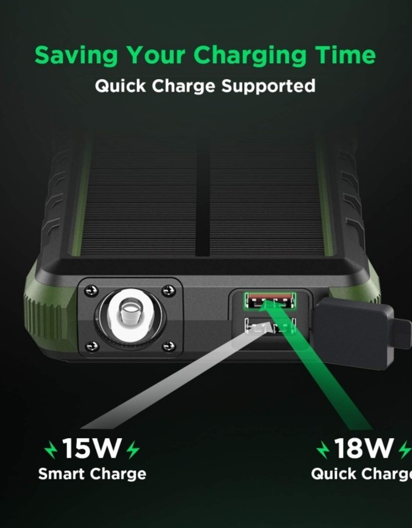 EasyAcc 24.000 mAh Waterdichte Outdoor Solar Powerbank