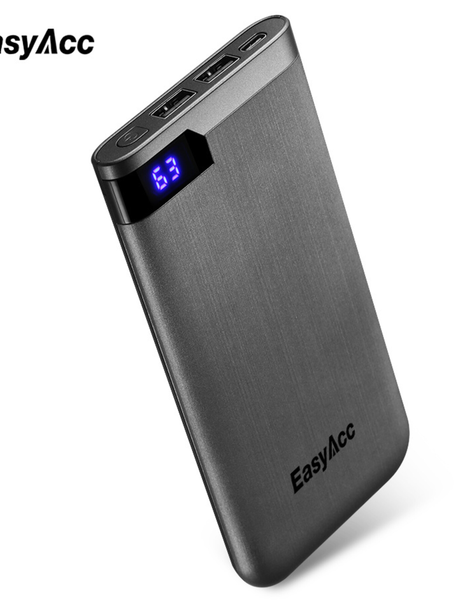 EasyAcc 10.000 mAh Quick Charge Powerbank met Display